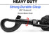 6 FT Black Dog Leash, Strong Rope Heavy Duty with Highly Reflective Threads and Soft Padded Handle for Medium Large