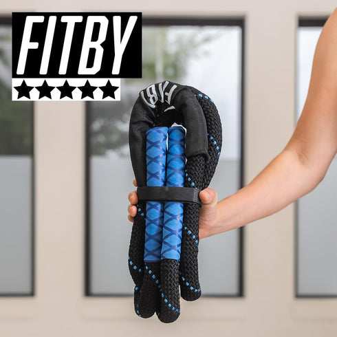 Weighted Jump Rope for Home Workout - Durable Skipping Rope for Total Body Exercise - 2.9lbs, 9.9 Feet Long