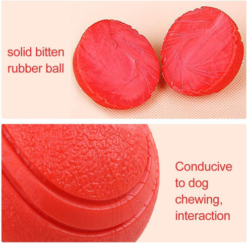 GaesQae Hard Rubber Balls for Dogs, Indestructible Bouncy Ball for Dog Training