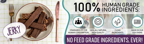 Premium Duck and Blueberry Dog Jerky Treats, 12 oz, 100% Human Grade