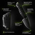 GRITR Scout Fixed Drop Point Blade Knife, Full Tang with Ambidextrous Kydex Belt Sheath for Outdoor Camping & Hiking