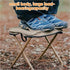 Qiyraexy Backpack Foldable Stool, Mini Outdoor Camping Stool, Portable Collapsible Chair with Carry Bag for Fishing