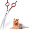 LovinPet 6CR Dog Grooming Scissors - Curved Safety Blunt-tip Scissors for Dogs & Cats, Left/Right-Handed