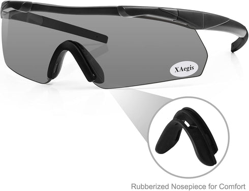xaegistac Tactical Shooting Glasses - High Impact Eye Protection with 3 Interchangeable Lenses