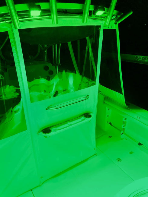 Shangyuan 2pcs Pontoon Boat Docking Light - Marine LED Spreader & Navigation Lights, Green