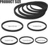 5pcs Aquarium Floating Plant Rings, Foam Floating Plant Corral Fish Feeding Rings Fish Tank Food Ring for Keeping Floating Plants in Place (Black)