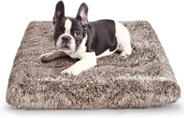 ULIGOTA Dog Bed Crate Pad, Plush Soft Bed for Small Medium Large Dogs, Washable Anti-Slip Kennel Crate Mats for