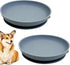 Silicone Dog Bowl Set of 2, 7.7in No Spill Puppy Food and Water Dish, Non-Tippable Feeding Bowls for Small & Medium Pets