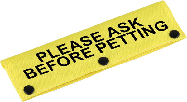 Funny Dog Leash Sleeve, Please Ask Before Petting Wrap Sleeve, Pet Birthday Gift (Before Petting-YE Sleeve)