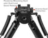 Scout-pod Tactical Pro Bipod, 7.3" to 9" Height Adjustable with Double Swivel and QD Mounting Deck, SP-SL07