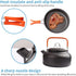 Gutsdoor Camping Cookware Set - Lightweight Stackable Pot Pan Bowls with Storage Bag for Outdoor Hiking