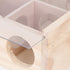 Interactive Wooden Hamster Maze Toy with Organic Glass