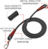 No Handle Dog Leash, 3FT / 6FT Tether Training Leash, Tie Down for Exercising, Bicycle and Outdoor Running Walking