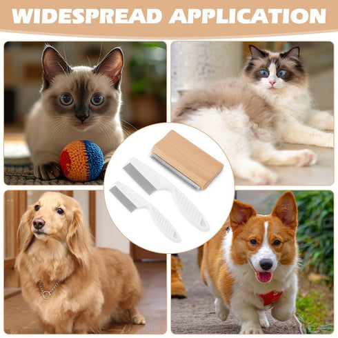 XuYelora 3pcs/pack 2 Dog Brush for Shedding, Cat Brushes/Dog Brush Pet Hair Removal Tool with Dematting Combs for Dogs