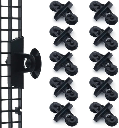 10 Pieces Black Aquarium Divider Suction Cup Clips, Plastic Mesh Board Isolation Holders for Fish Tank