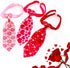18pcs Valentines Day Dog Neck Ties, Adjustable Pink Red Small Dog Collar Ties for Holiday Grooming Accessories