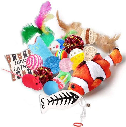 Cat Toys Variety Pack - 20 Pieces & Pet Gifts for Christmas