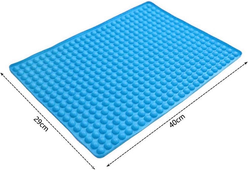 468-Cavity Dog Treat Mold, Mini Round Silicone Mold for Pet Treats Baking, Small Dot Cake Decoration (Blue)