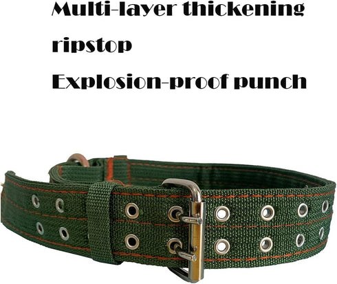 Cattle Collar, Thick Canvas Adjustable Nylon Cow Neck Strap with Cow Bell for Farm Animals (38.5inch)