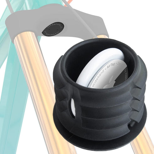 TagVault Mountain Bike AirTag Fork Mount, Anti-Theft and Ultra-Secure for Tapered Head Tubes