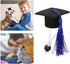 BESTOYARD 2Pcs Set Elastic Doctorial Hat Graduation Cap for Dogs and Cats, Mini Bachelor Hats for Pets