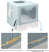 2-in-1 Foldable Cat Litter Box with Lid, Enclosed Potty, Large Top Entry Anti-Splashing Toilet, Easy to Clean Including