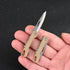 Ultra Small Folding Pocket Brass Knife, High Carbon Alloy Steel Blade, Mini EDC Portable Knife