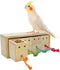 Bird Foraging Feeder Toy Training Intelligence Box Wooden for Parrot, Budgie, Parakeet, Cockatiel, Conure, African Grey