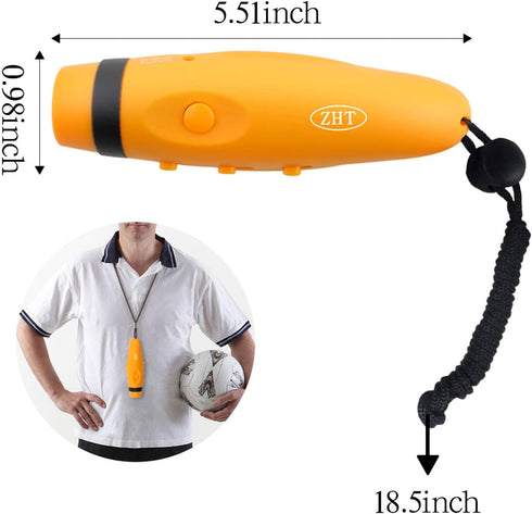 ZHT Electronic Whistles for Referees - USB Charging, 3 Tone High Volume Emergency Whistle for Coaches, Teachers,