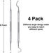 Mudder 4 Pieces Dog Dental Tools, Stainless Double Headed Cleaning Tool Set, Tartar Remover for Dogs Cats