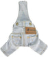 FLAdorepet Classic Dog Denim Jumpsuit Overalls, Pet Jeans Pants for Chihuahua, Yorkie, Dachshund (Light Blue, Medium)