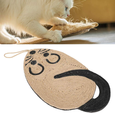 Cat Scratch Pad, Sisal Rope Cat Scratching Mat for Indoor Cats, Horizontal or Vertical Floor Scratcher Supplies