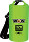 WOW Sports H2O Proof Dry Bag - 100% Waterproof with Internal Phone Pocket, 30 L, Green