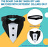 Adjustable Dog Tuxedo Bandana Collar with Bowtie for Small Medium Large Boy Dogs, Wedding Grooming Gift (Medium, Black)