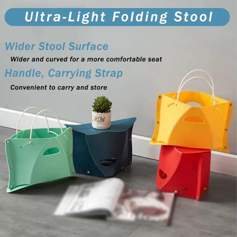 koofull 0.5 Foldable Portable Outdoor Stool, Thickness of in, Quick Opens for Camping Hiking Picnic Fishing Subway