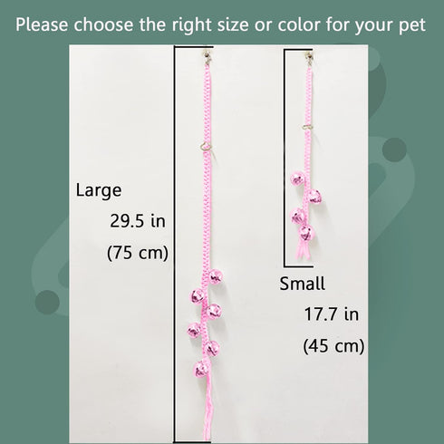 DORUI 6 Dog Hanging Doorbells| Extra Loud Dog Potty Training Bells| Adjustable Durable Braided Rope Door Bell for Dogs