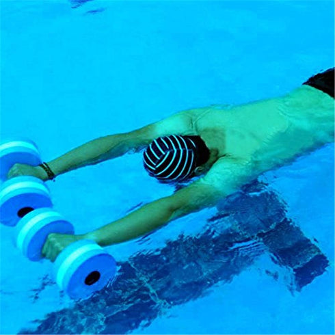 Gooddyiyukey 2PCS,EVA Pool Weights for Water Exercise, Foam High-Density Waterproof Quick-Dry Swim Dumbbells,Water