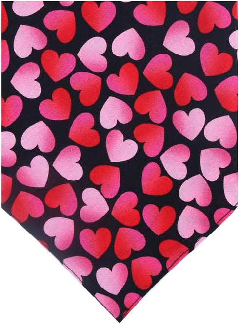 2 Pack Valentine Dog Bandana, Reversible Triangle Bibs Scarf Accessories for Small Pets, Cats