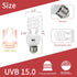 LUCKY HERP 13W UVB 15.0 Intense UVA UVB Compact Fluorescent Lamp - Desert Terrarium Light Bulb for Reptile and Amphibian