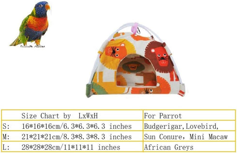 Bird Hammock Tent Nest for Parrot Hanging Hut, Conure House, Parakeet Sleeping Bed, Cute Toy Gift for Small Animal