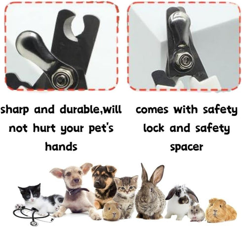 Trimmer (4PCS) Rabbit Professional Nail Clippers Grooming Kit with Pet Shedding Slicker Brush, Pet Grooming Comb, Nail
