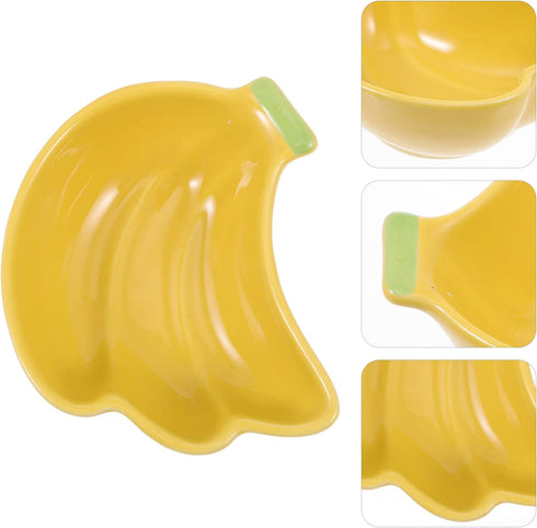 Balacoo Hamster Food Water Bowl, Ceramic Strawberry Shape Pet Feeder Dish for Small Animals