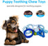 20 Pack Puppy Chew Toys - Blue Teething Toys for Puppies, Durable Ropes and Interactive Balls for Small Dogs
