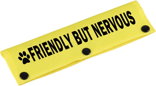 Funny Leash Sleeve Pet Birthday Gift Friendly But Nervous Dog Leash Wrap Sleeve (Friendly But Nervous-YE Sleeve)