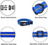 NIMBLE Dog Collar, Waterproof Adjustable PVC & Polyester with Reflective Cloth Stripe - Sizes S/M/L, Blue
