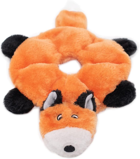 ZippyPaws - Loopy - No Stuffing Squeaky Plush Dog Toy - for Small and Medium Dogs - Fox