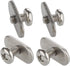 VTurboWay 4 Pcs 316 SS Kayak Rail/Track Screws - Track Nuts with 4 pcs M6 Short Screws, Mounting Replacement Kit