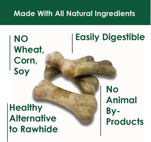 BONIES Natural Dental Bones Mini Multi-Pack for Dogs 5-15 LBS - 20 Low-Calorie Chicken Flavor Treats