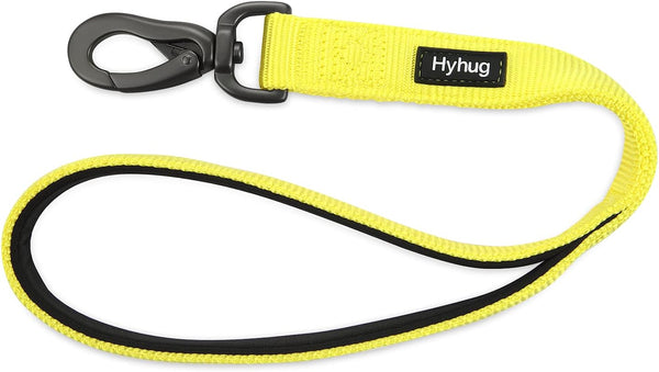 Hyhug Nylon Short Dog Leash - Soft Padded Handle, Durable Heavy Duty Leash for Anti-Pulling Dog Training