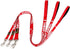 Plutus Pet Emotional Support Animal Leash, 4ft Long, Red, Soft Neoprene Padded Handle, Printed in Large Letters for